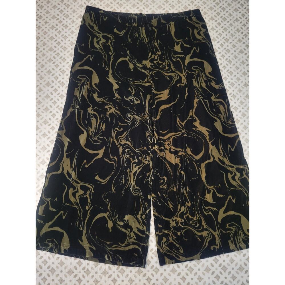 Carla Rockmore Petite 1X Loden Marble Velvet WideLeg Pant A710997 NWOT MSRP $100 - Picture 2 of 10